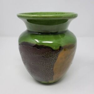 Royal Haeger Green Mid-Century 5.5"H Ceramic Glazed Vase Made In USA
